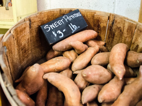 Roasted Sweet Potato and Sausage Bake